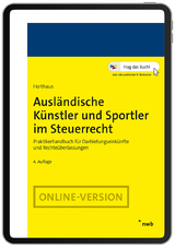 Ausländische Künstler und Sportler im Steuerrecht - Holthaus, Jörg