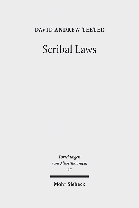 Scribal Laws - David Andrew Teeter