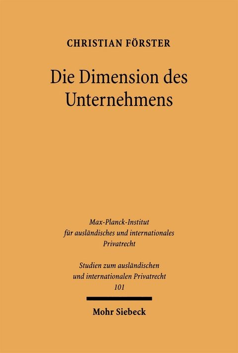 Die Dimension des Unternehmens - Christian Förster