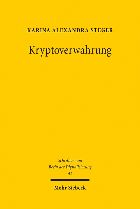 Kryptoverwahrung - Karina Alexandra Steger
