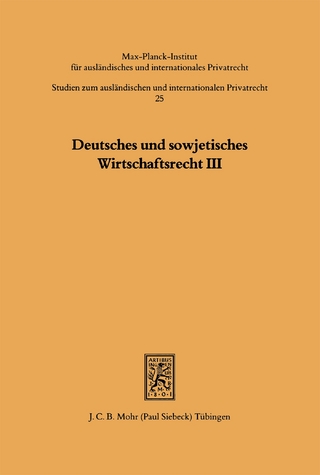 Deutsches und sowjetisches Wirtschaftsrecht