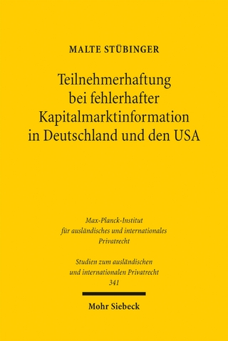 Teilnehmerhaftung bei fehlerhafter Kapitalmarktinformation in Deutschland und den USA
