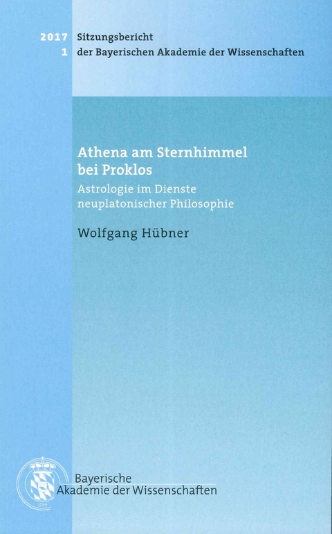 Athena am Sternhimmel bei Proklos - Wolfgang H&uuml;bner