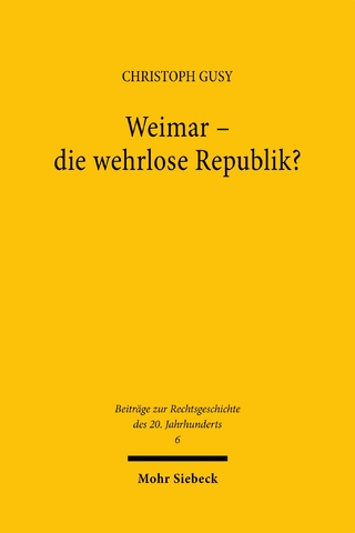 Weimar - die wehrlose Republik?