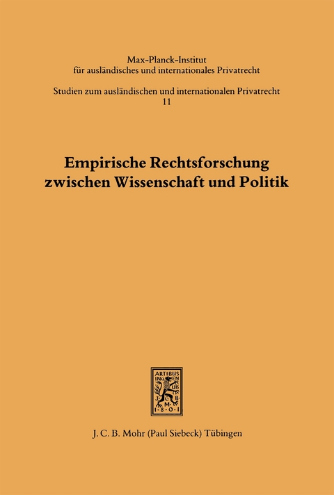 Empirische Rechtsforschung zwischen Wissenschaft und Politik - 