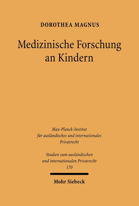 Medizinische Forschung an Kindern - Dorothea Magnus