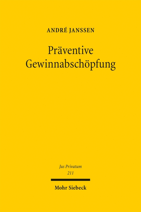 Pr&auml;ventive Gewinnabsch&ouml;pfung - Andr&eacute; Janssen