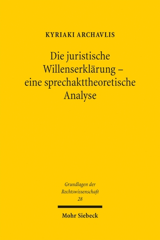 Die juristische Willenserklärung - eine sprechakttheoretische Analyse