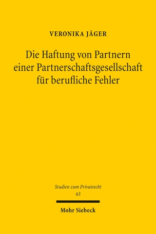 Die Haftung von Partnern einer Partnerschaftsgesellschaft für berufliche Fehler