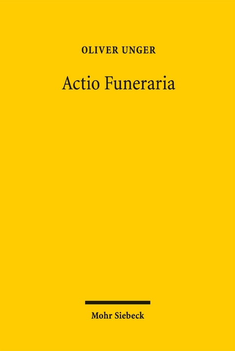 Actio Funeraria - Oliver Unger