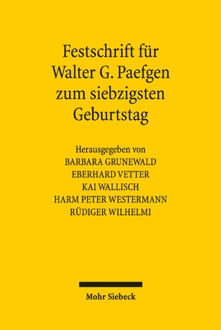 Festschrift für Walter G. Paefgen zum siebzigsten Geburtstag