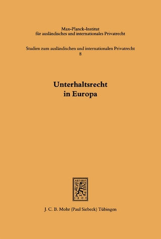 Unterhaltsrecht in Europa: eine Zwölf-Länder-Studie
