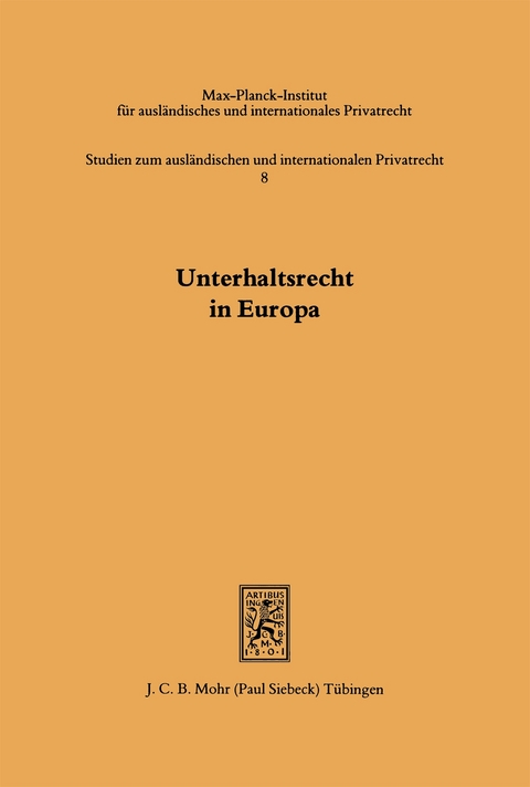 Unterhaltsrecht in Europa: eine Zwölf-Länder-Studie - 