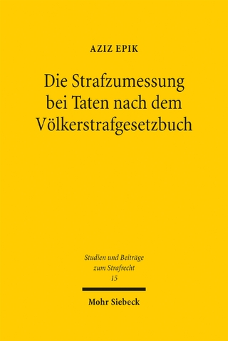 Die Strafzumessung bei Taten nach dem Völkerstrafgesetzbuch