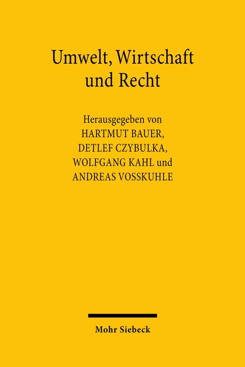 Umwelt, Wirtschaft und Recht - 
