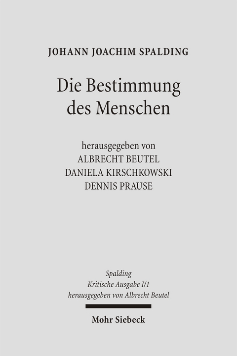 Kritische Ausgabe - Johann J. Spalding