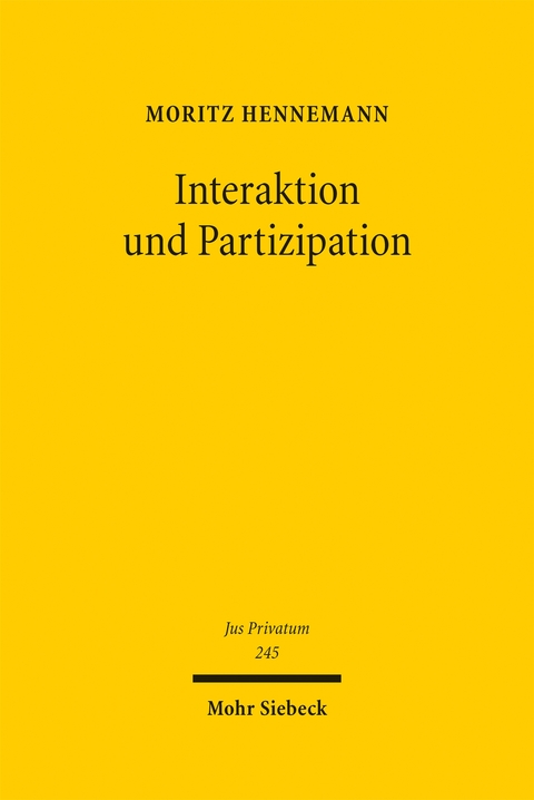 Interaktion und Partizipation - Moritz Hennemann