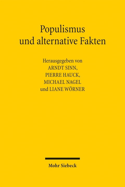 Populismus und alternative Fakten - 