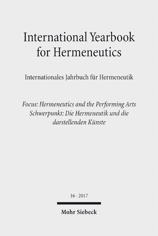 International Yearbook for Hermeneutics / Internationales Jahrbuch für Hermeneutik