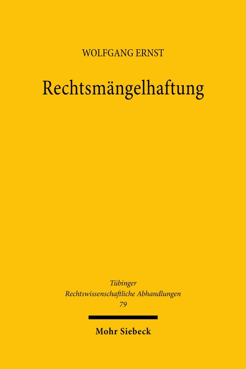 Rechtsmängelhaftung - Wolfgang Ernst