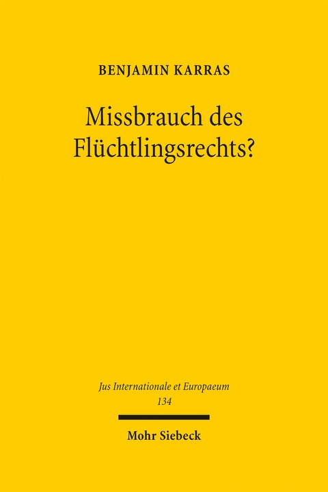 Missbrauch des Fl&uuml;chtlingsrechts? - Benjamin Karras