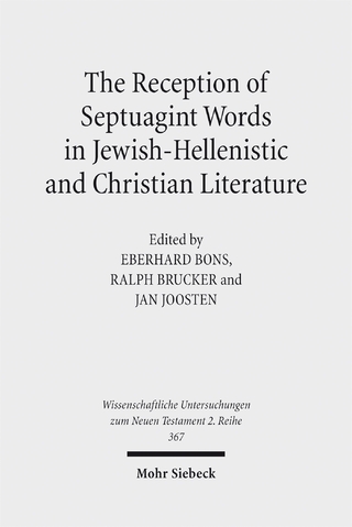 The Reception of Septuagint Words in Jewish-Hellenistic and Christian Literature