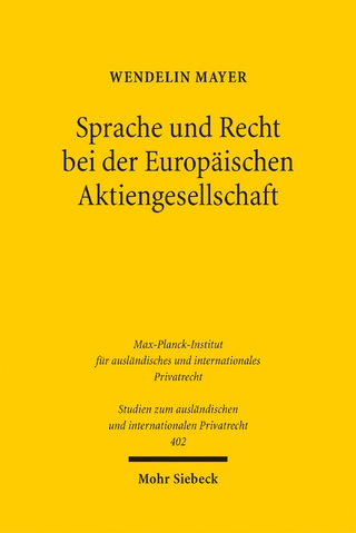Sprache und Recht bei der Europäischen Aktiengesellschaft