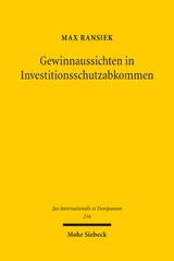 Gewinnaussichten in Investitionsschutzabkommen - Max Ransiek