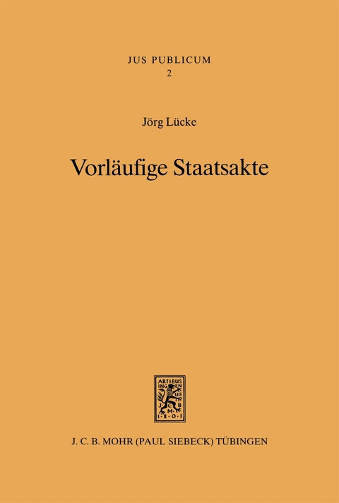 Vorl&auml;ufige Staatsakte - J&ouml;rg L&uuml;cke