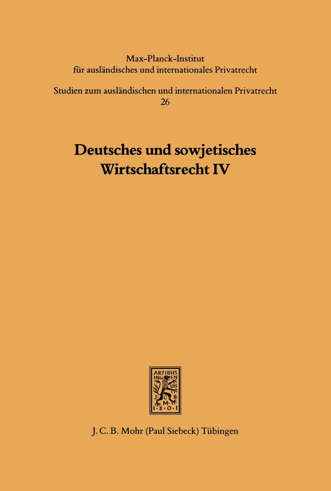 Deutsches und sowjetisches Wirtschaftsrecht - 