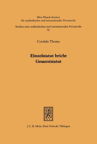 Einzelstatut bricht Gesamtstatut