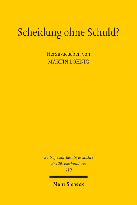 Scheidung ohne Schuld? - 