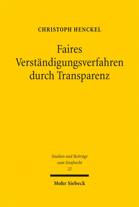 Faires Verst&auml;ndigungsverfahren durch Transparenz - Christoph Henckel