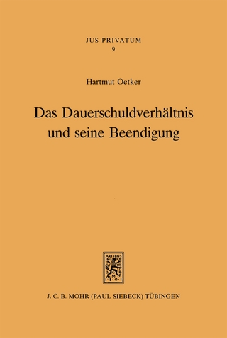 Das Dauerschuldverhältnis und seine Beendigung