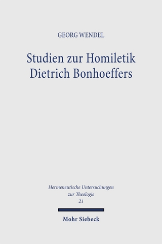 Studien zur Homiletik Dietrich Bonhoeffers