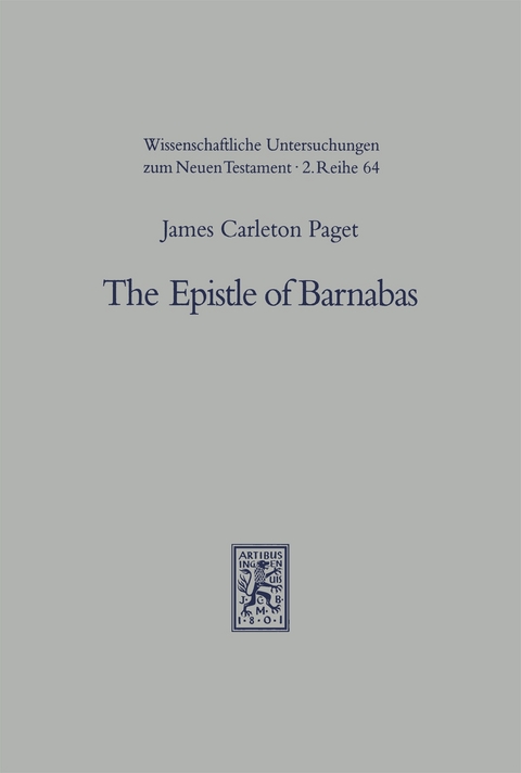 The Epistle of Barnabas - James Carleton Paget