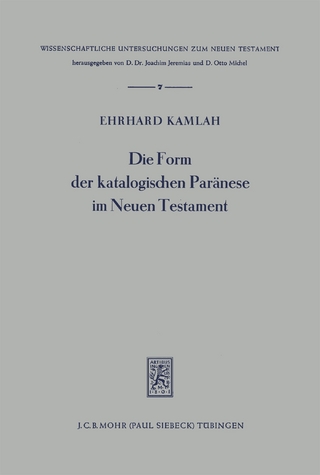 Die Form der katalogischen Paränese im Neuen Testament