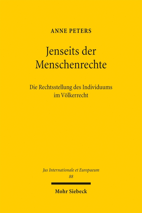 Jenseits der Menschenrechte - Anne Peters