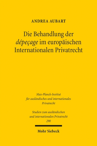Die Behandlung der dépeçage im europäischen Internationalen Privatrecht