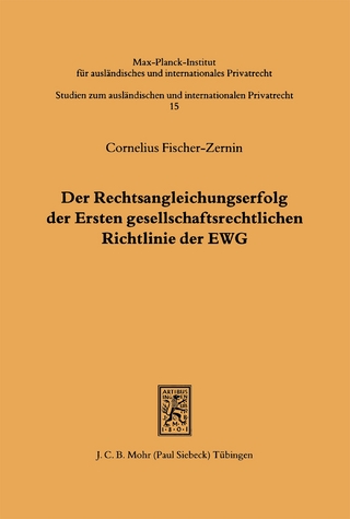 Der Rechtsangleichungserfolg der Ersten gesellschaftsrechtlichen Richtlinie der EWG