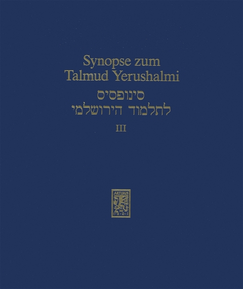 Synopse zum Talmud Yerushalmi - 