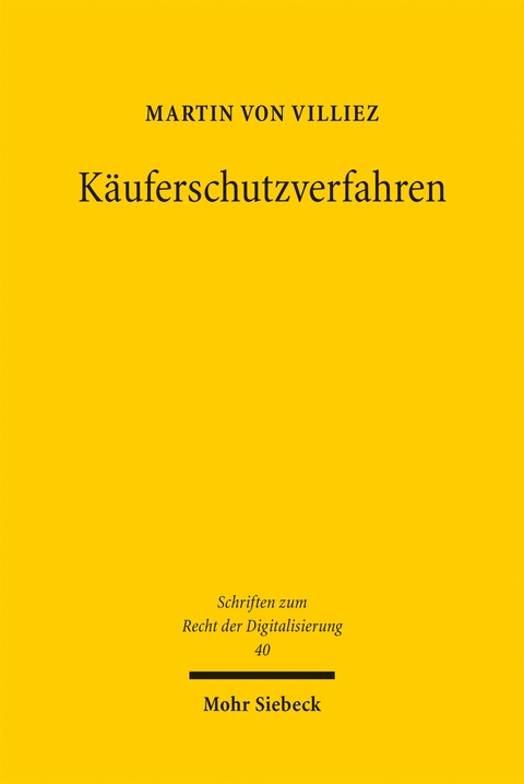 K&auml;uferschutzverfahren - Martin von Villiez