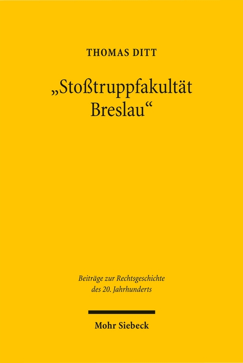 "Stoßtruppfakultät Breslau" - Thomas Ditt