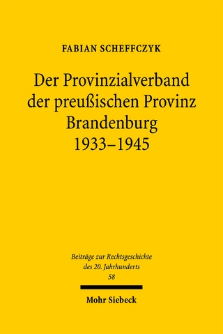 Der Provinzialverband der preußischen Provinz Brandenburg 1933-1945