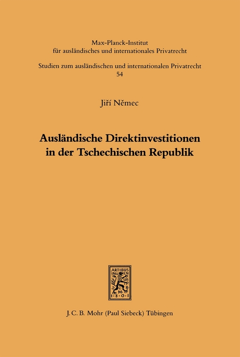 Ausländische Direktinvestitionen in der Tschechischen Republik - Jiri Nemec