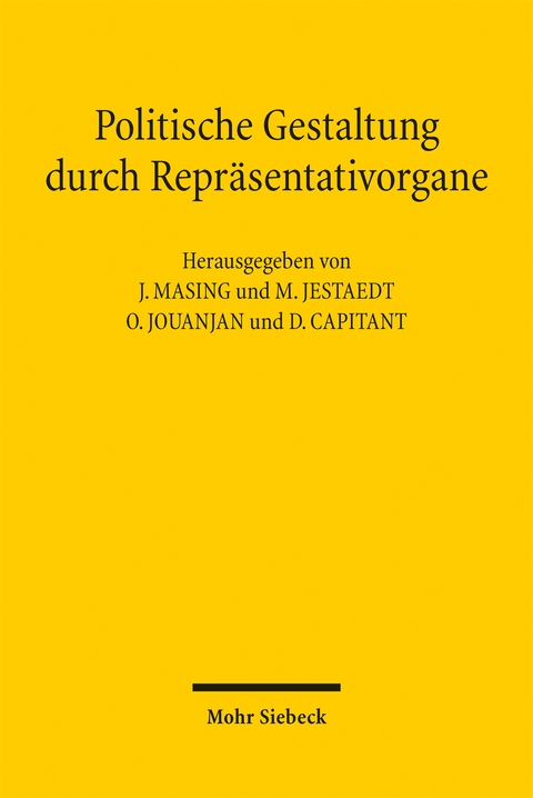 Politische Gestaltung durch Repr&auml;sentativorgane - 