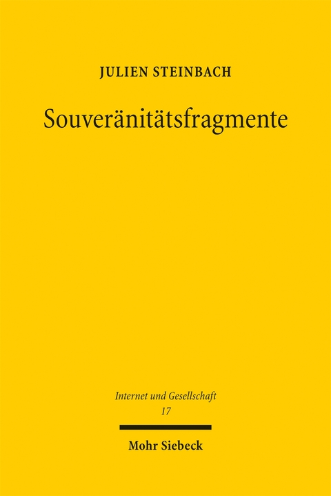 Souver&auml;nit&auml;tsfragmente - Julien Steinbach