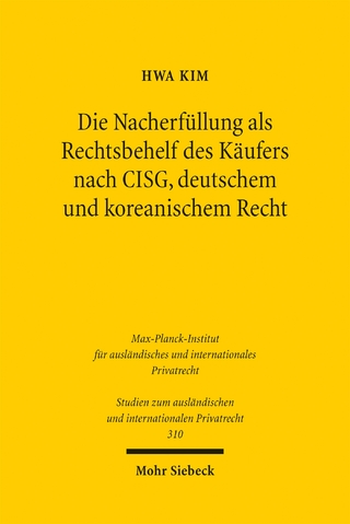 Die Nacherfüllung als Rechtsbehelf des Käufers nach CISG, deutschem und koreanischem Recht