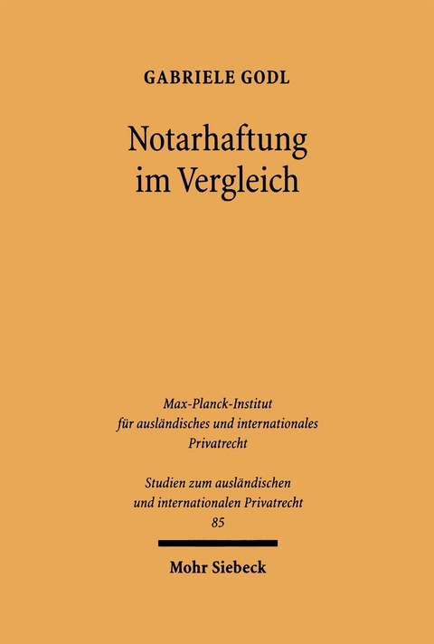 Notarhaftung im Vergleich - Gabriele Godl