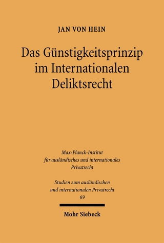 Das Günstigkeitsprinzip im Internationalen Deliktsrecht